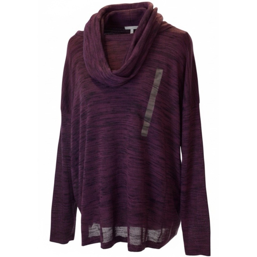 Jones New York Stretch Shirt Womens 1X Purple Scarf Lightweight Long Sleeve Top
